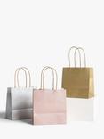 John Lewis Mini Metallic Gift Bags, Set of 3