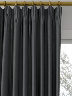 John Lewis Cotton Blend Made to Measure Curtains or Roman Blind, Dark Steel - view 2, Dark Steel