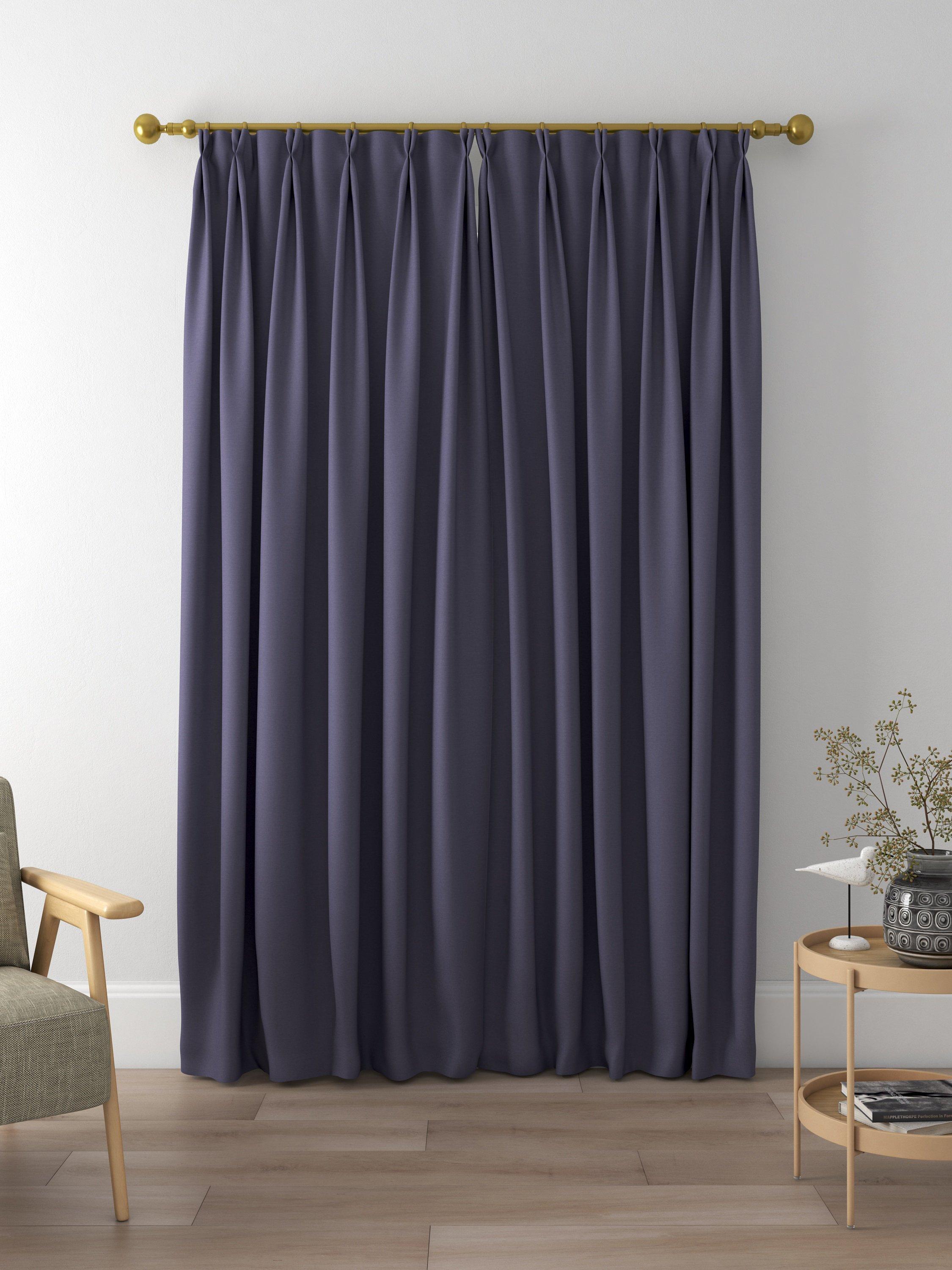 John Lewis Cotton Blend Made to Measure Curtains, Navy