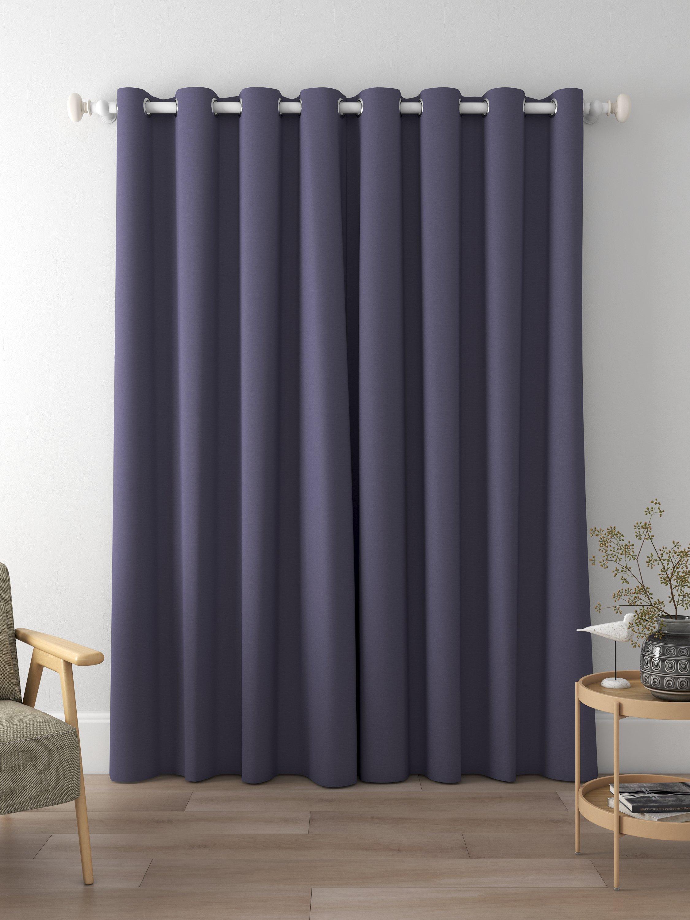 John Lewis Cotton Blend Made to Measure Curtains, Navy