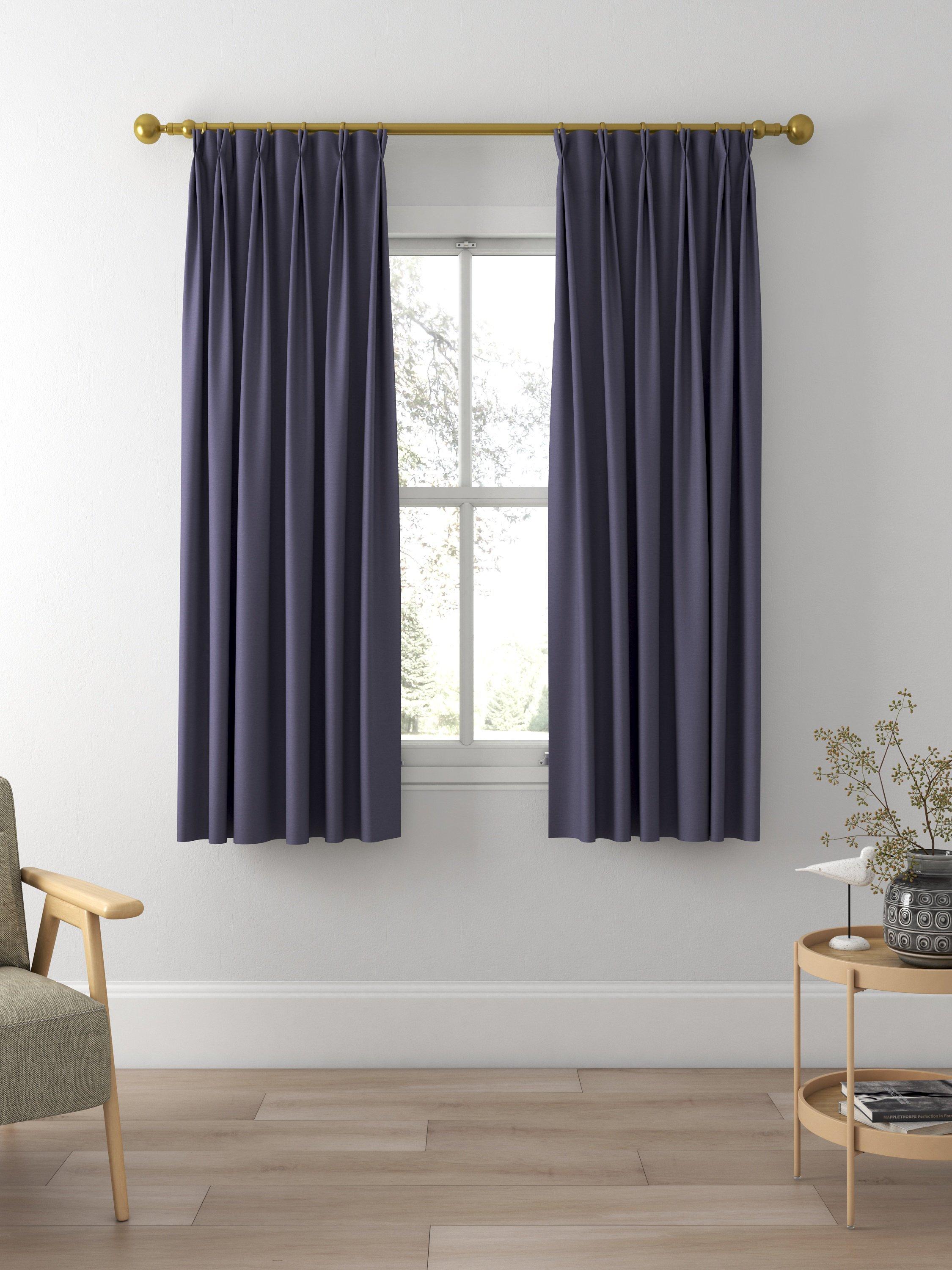 John Lewis Cotton Blend Made to Measure Curtains, Navy