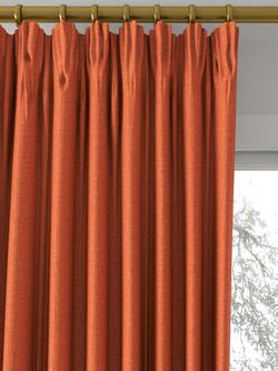 John Lewis Cotton Blend Made to Measure Curtains or Roman Blind, Clementine - view 2, Clementine