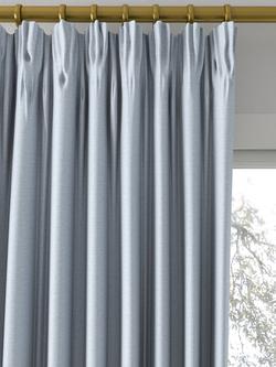 John Lewis Cotton Blend Made to Measure Curtains or Roman Blind, Sky - view 2, Sky