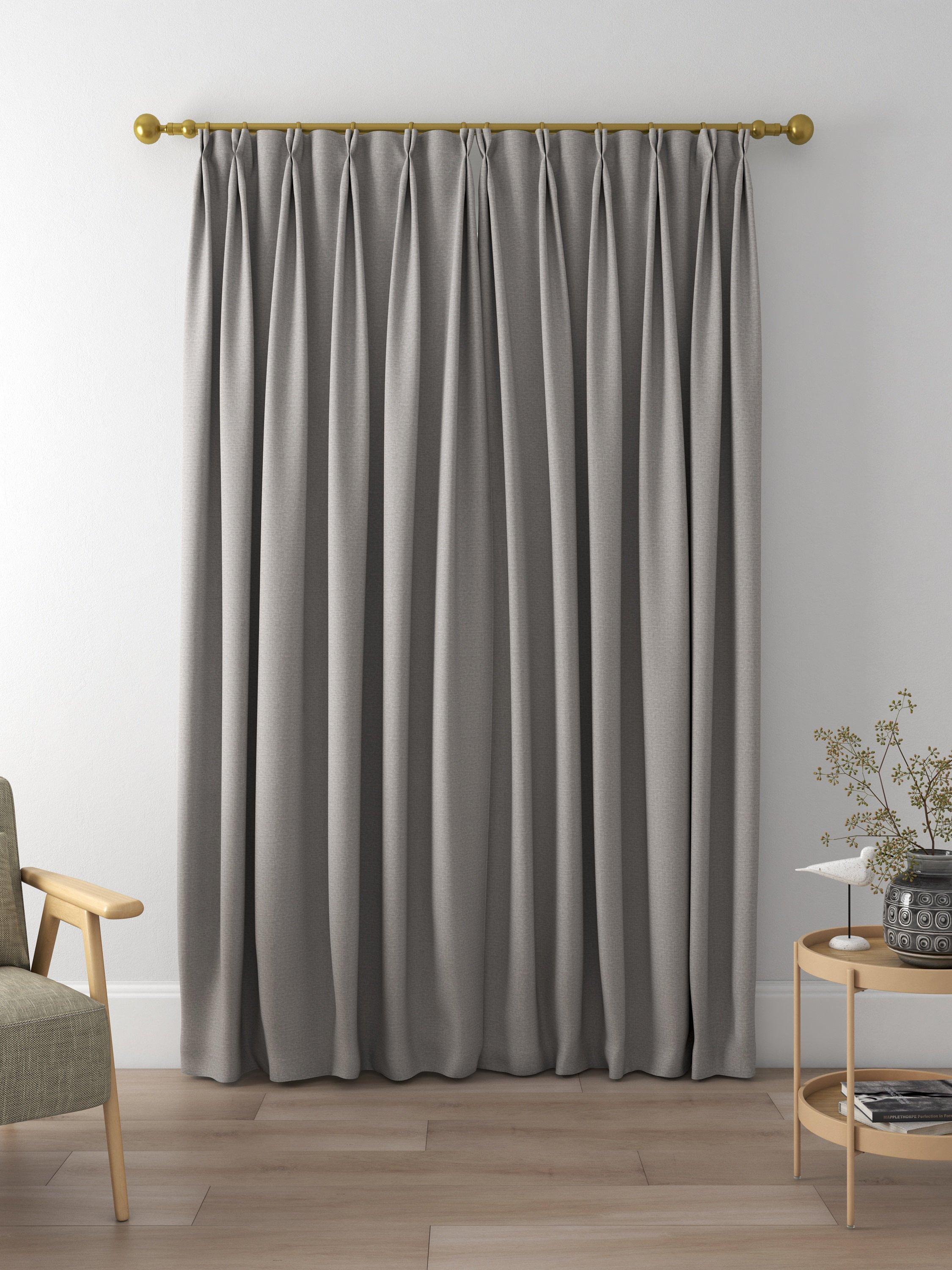 John Lewis Cotton Blend Made to Measure Curtains, Steel