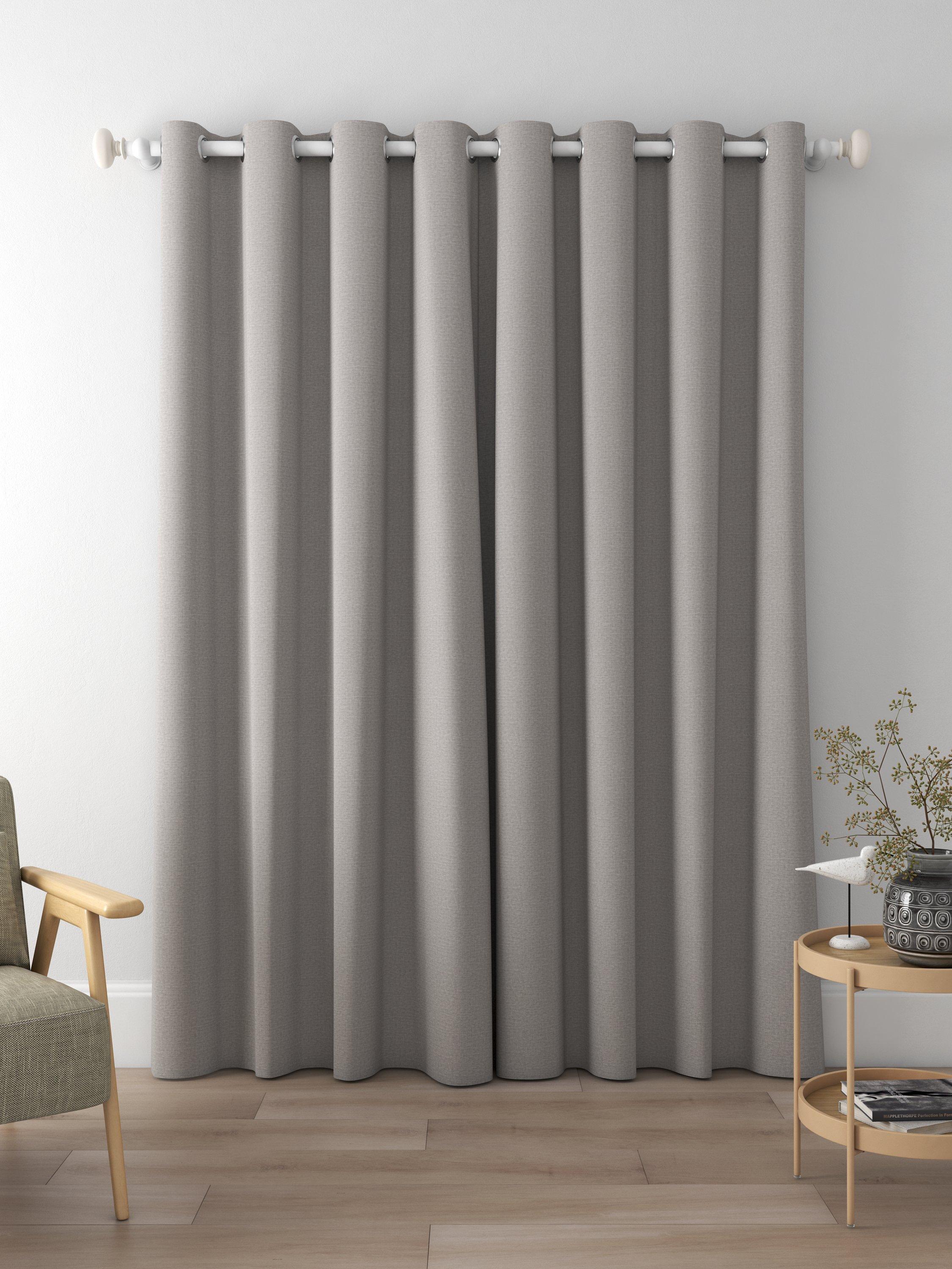 John Lewis Cotton Blend Made to Measure Curtains, Steel