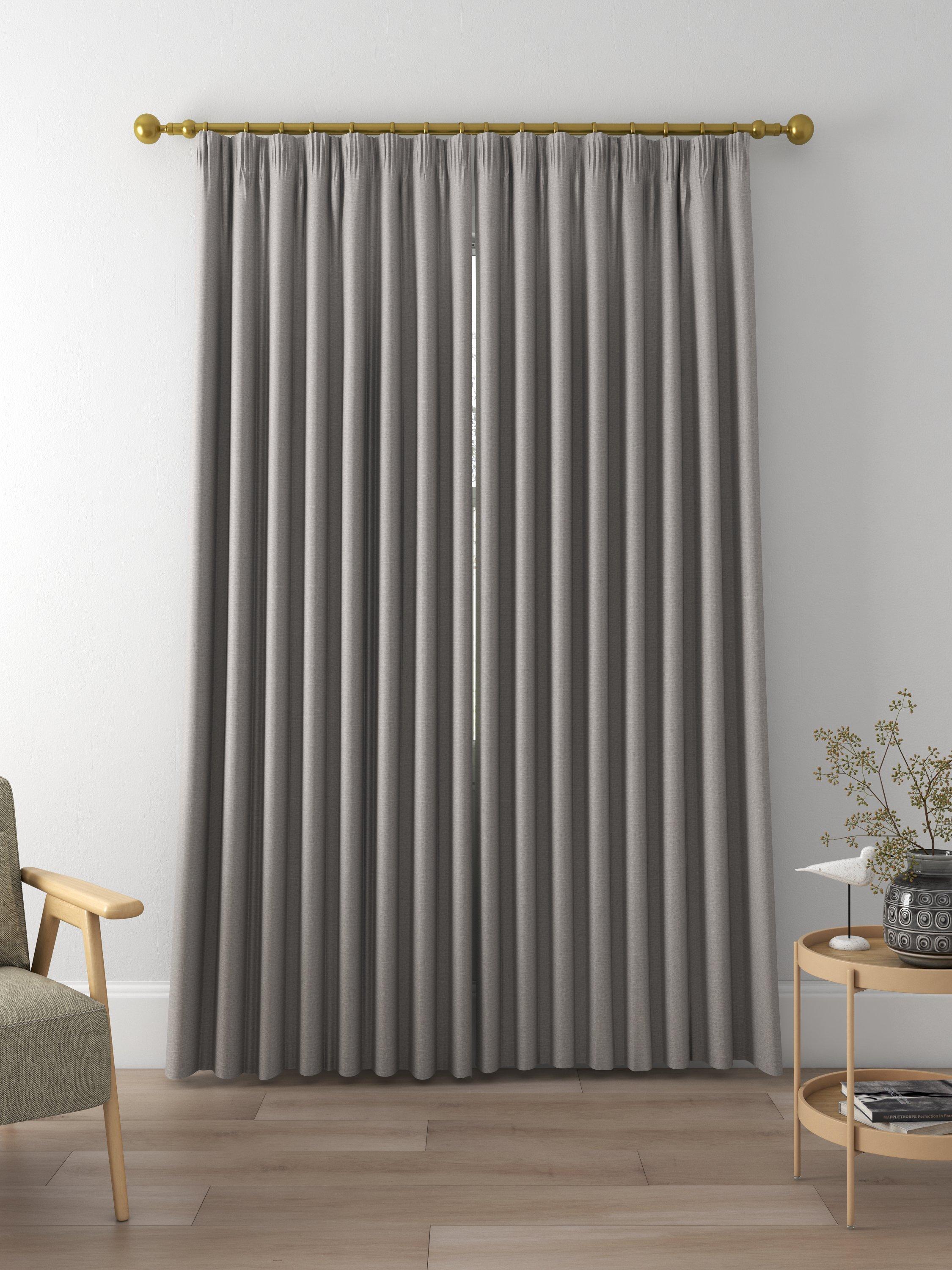 John Lewis Cotton Blend Made to Measure Curtains, Steel
