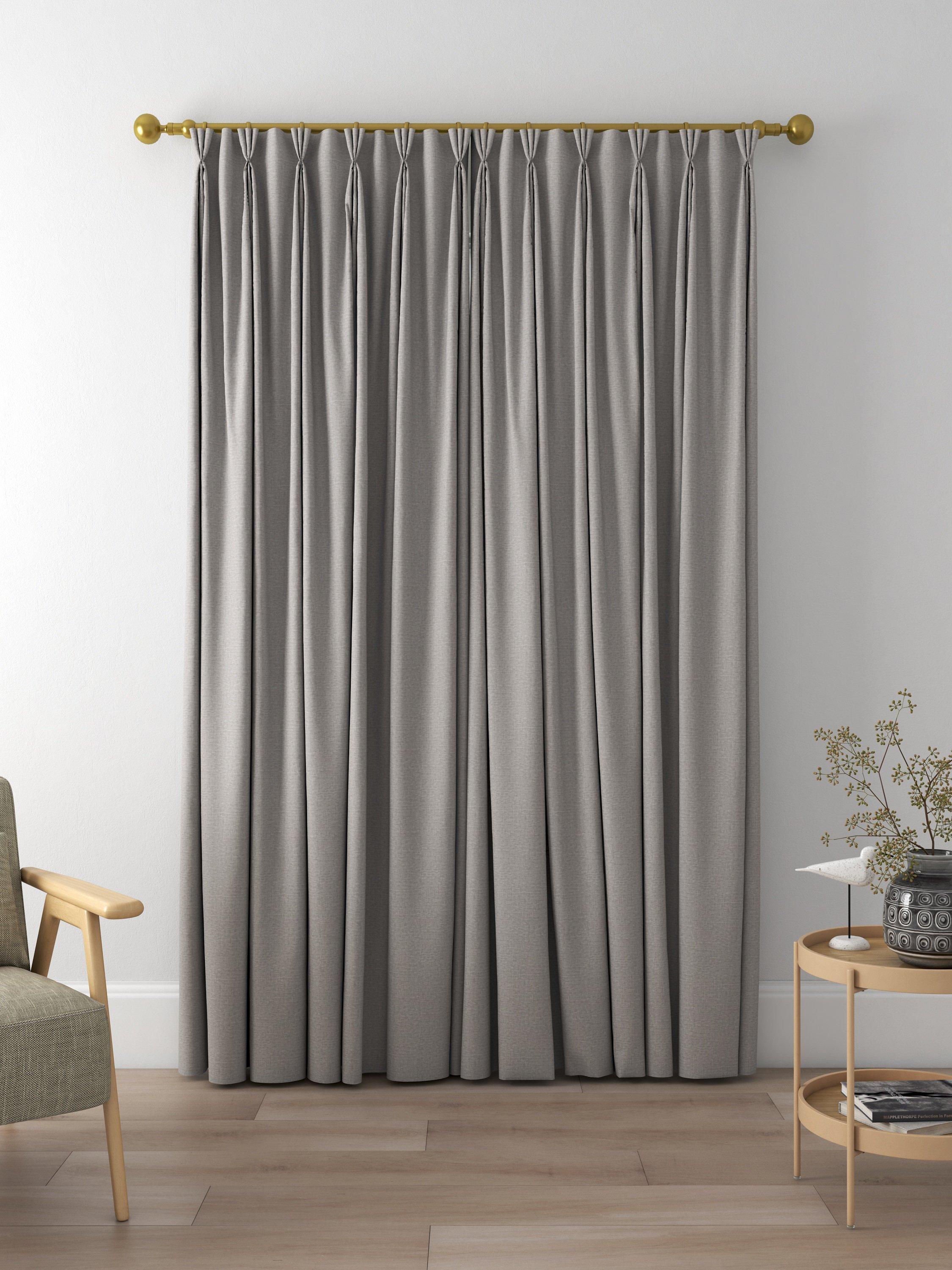 John Lewis Cotton Blend Made to Measure Curtains, Steel