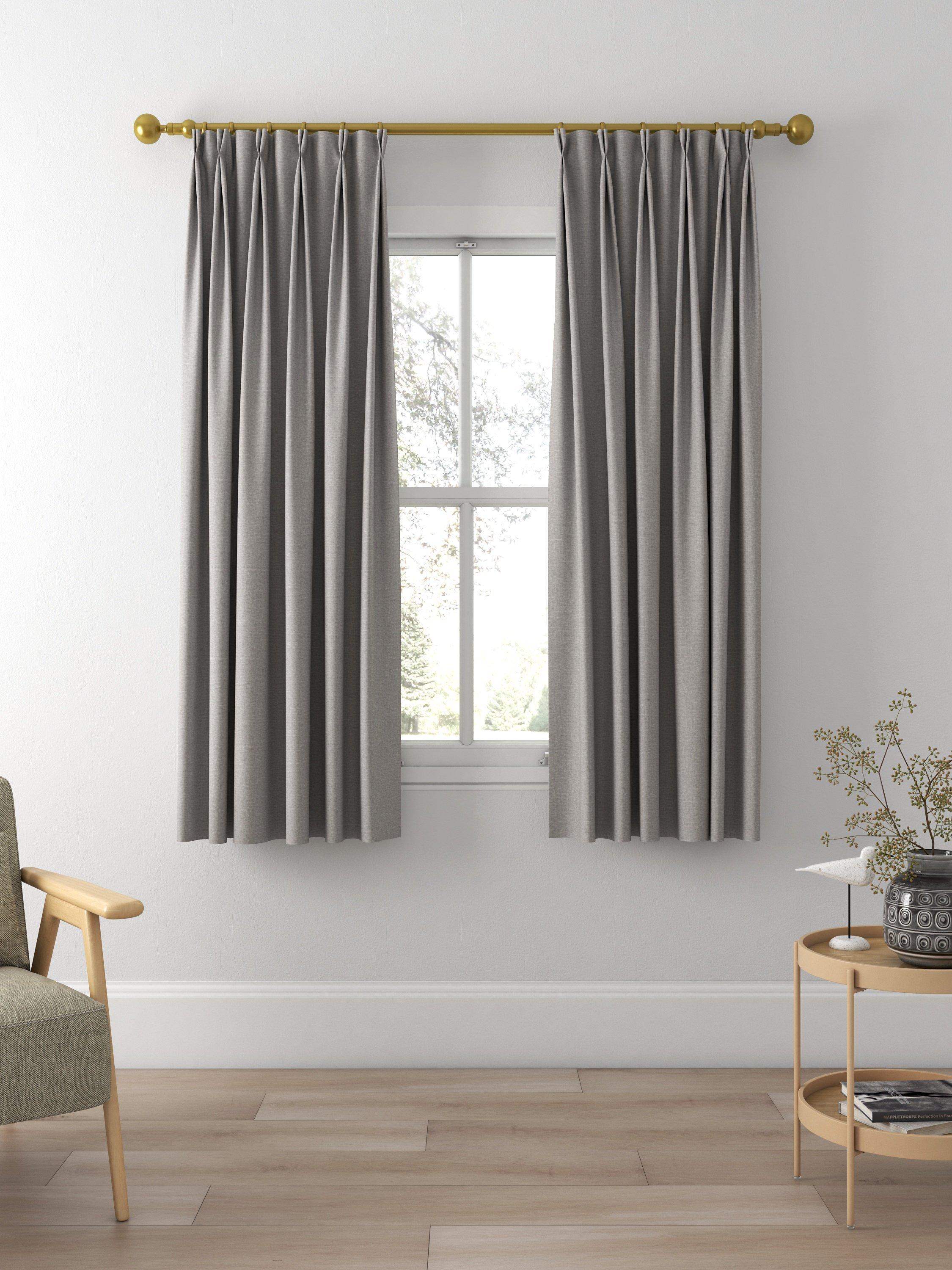 John Lewis Cotton Blend Made to Measure Curtains, Steel