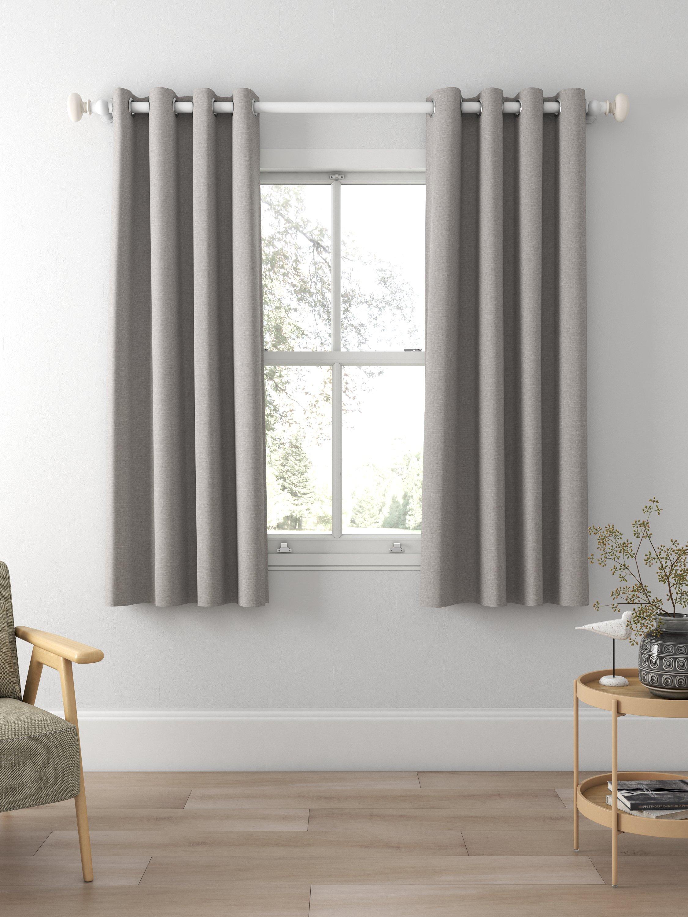John Lewis Cotton Blend Made to Measure Curtains, Steel