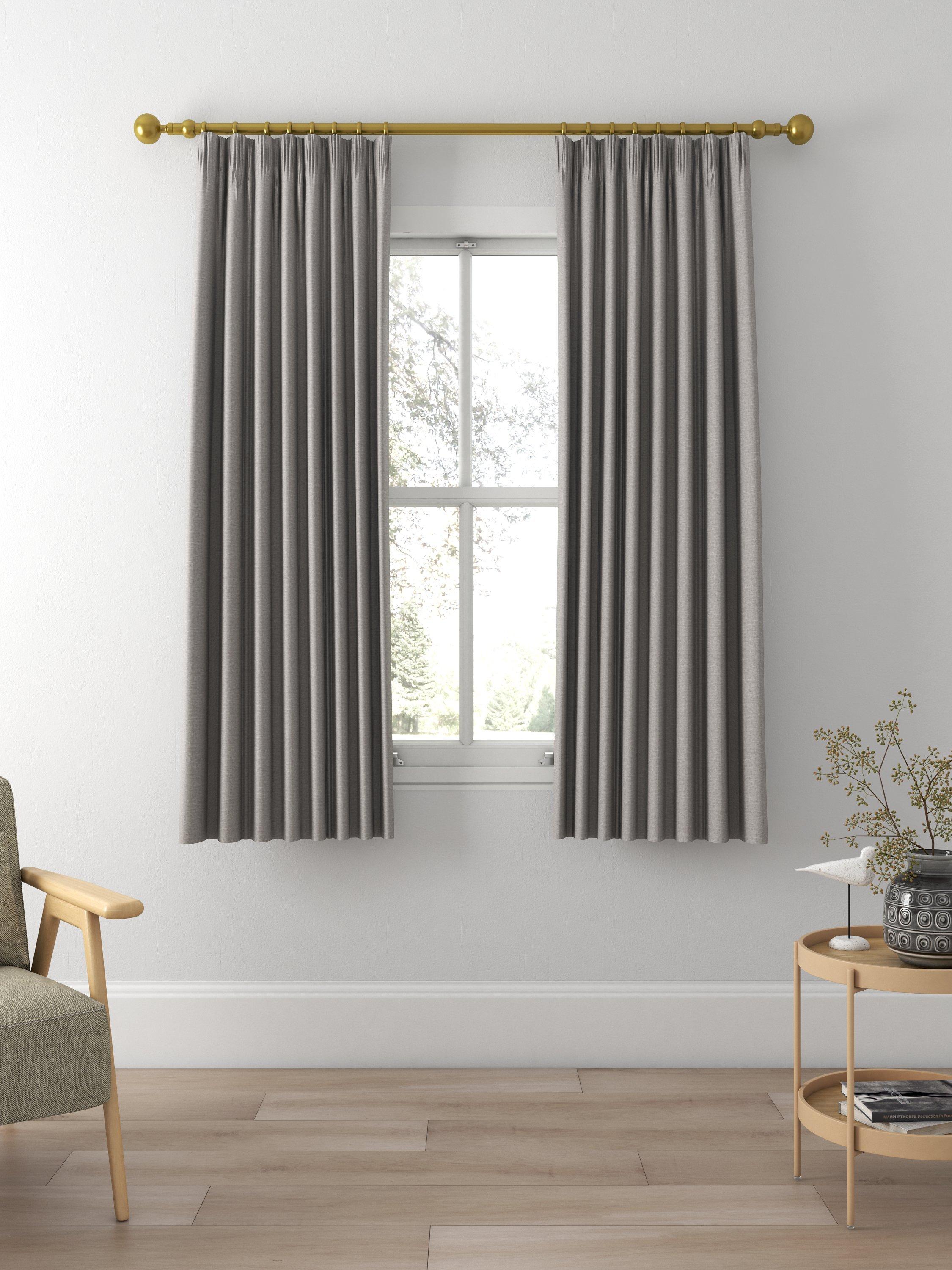 John Lewis Cotton Blend Made to Measure Curtains, Steel