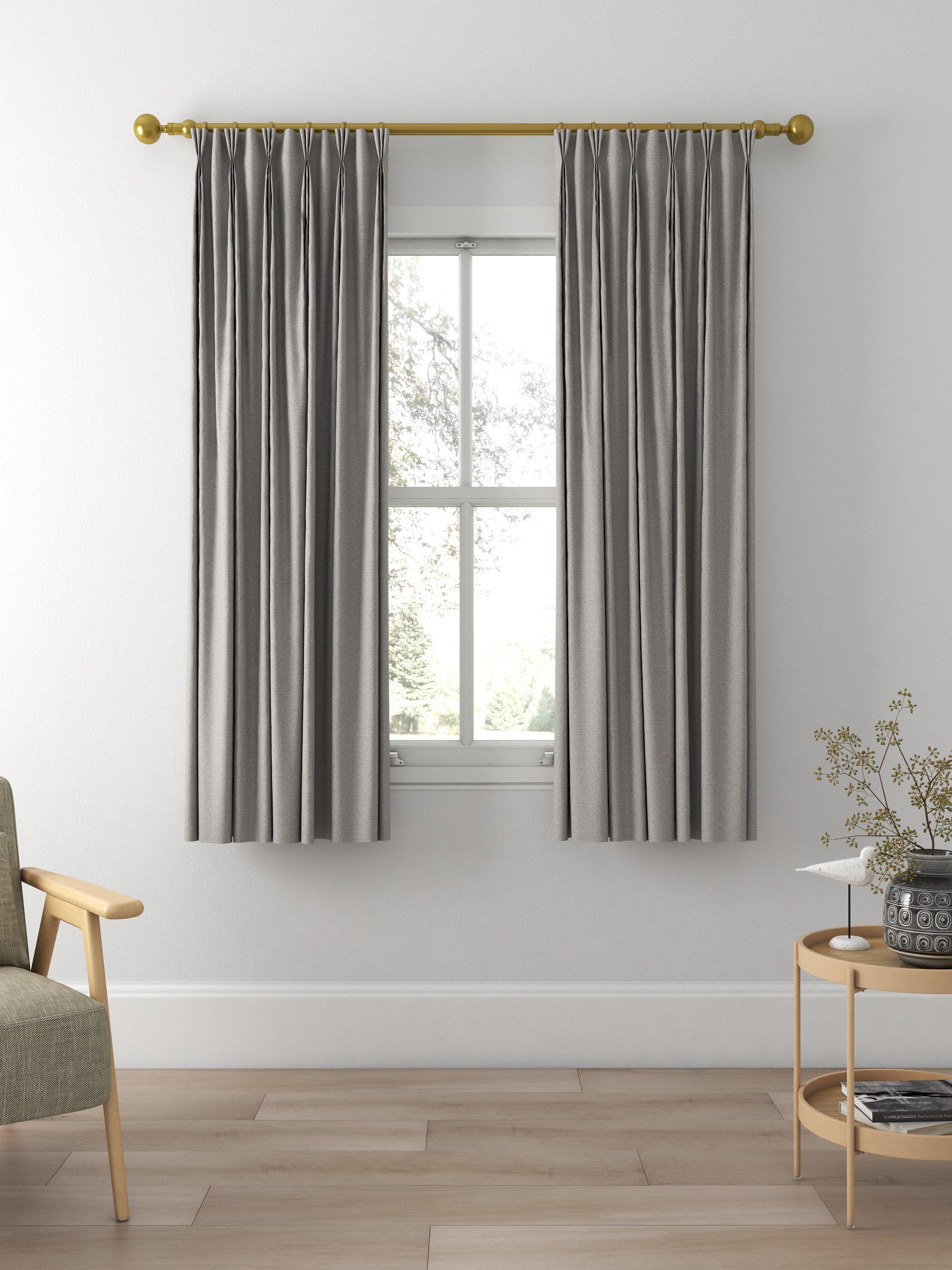 John Lewis Cotton Blend Made to Measure Curtains, Steel
