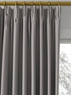 John Lewis Cotton Blend Made to Measure Curtains or Roman Blind, Steel - view 2, Steel