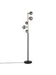 John Lewis Huxley Floor Lamp, Smoke/Antique Brass