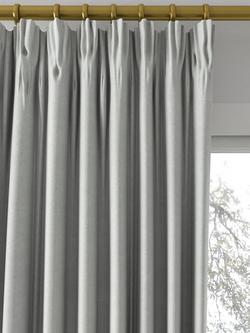 John Lewis Knitted Velvet Made to Measure Curtains or Roman Blind, Silver - view 2, Silver
