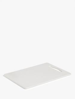 John Lewis Polypropylene Plastic Chopping Board, White, White