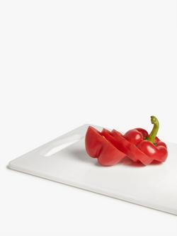John Lewis Polypropylene Plastic Chopping Board, White - view 2, White