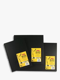 Derwent A4 Hardback Sketchbook, Black - view 2, Black