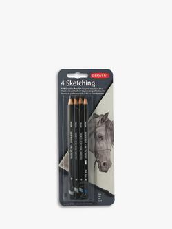 Derwent Sketching Pencils, Pack of 4, Multi