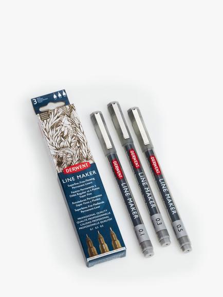 Derwent Linemaker Graphite Pens, Pack of 3, Multi