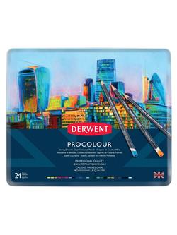 Derwent Procolour Colouring Pencil Tin, Pack of 24 - view 2, Multi