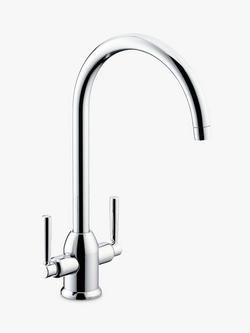 John Lewis Leap 2 Lever Kitchen Tap, Chrome