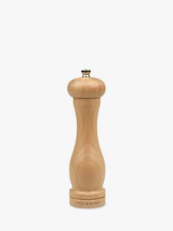 Cole & Mason Beech Wood Salt Mill, H20cm, Natural