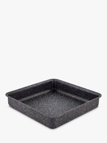 Eaziglide Neverstick2 Aluminium Non-Stick Square Baking Tin, 23cm, Black
