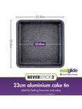 Eaziglide Neverstick2 Aluminium Non-Stick Square Baking Tin, 23cm