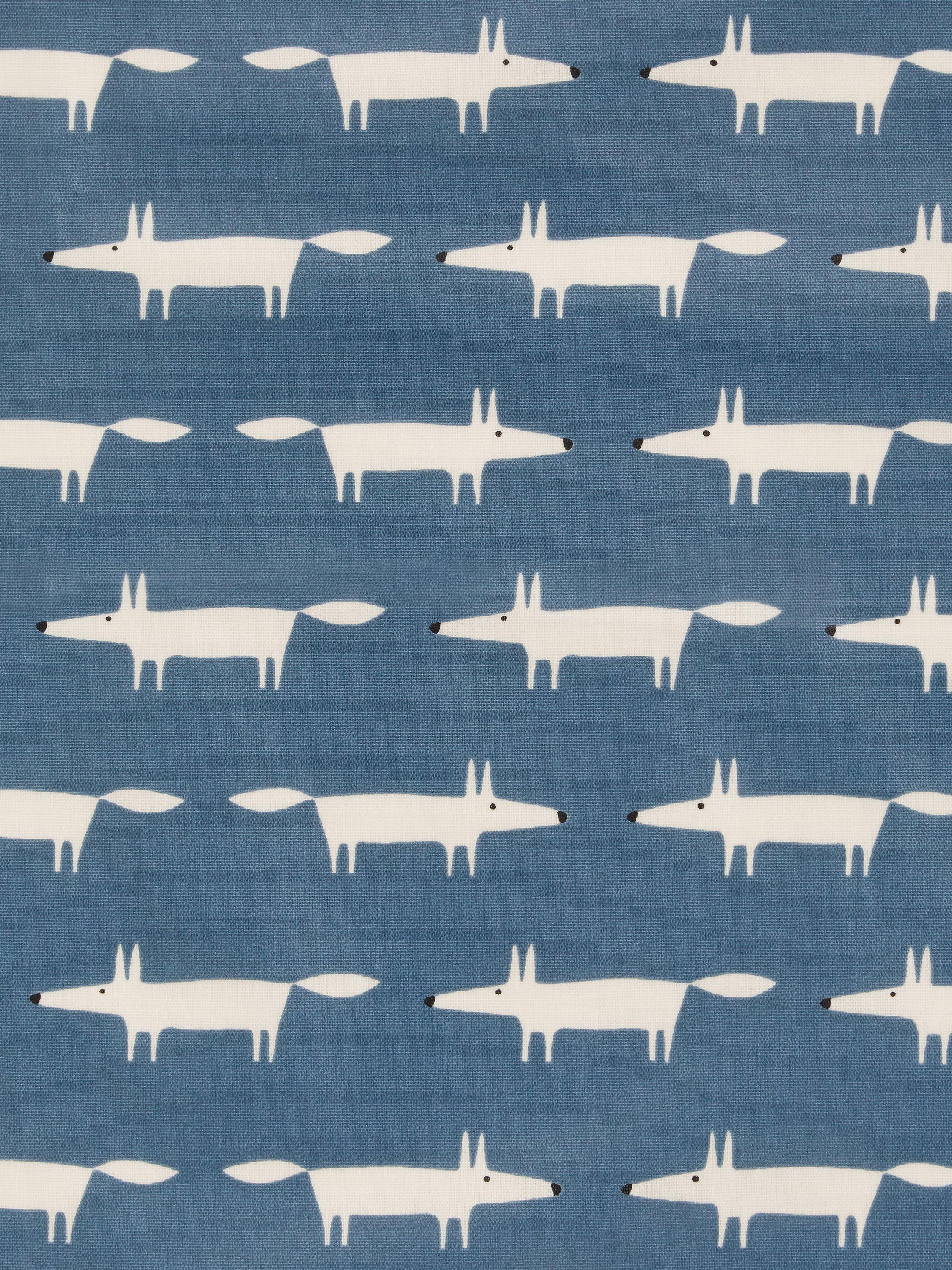 Scion Mr Fox PVC Tablecloth Fabric, Blue