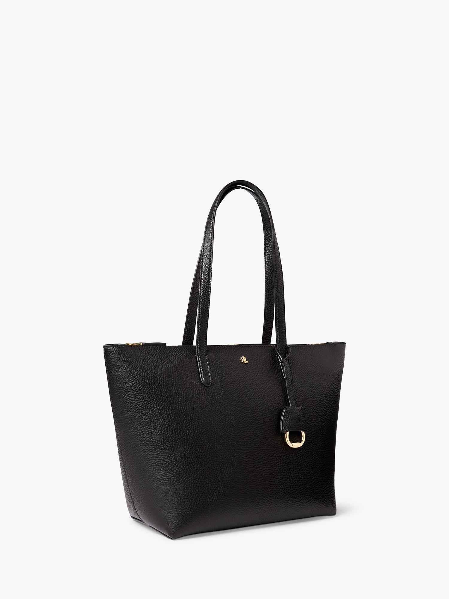 Product image 3 of 7, which shows Lauren Ralph Lauren Merrimack Keaton 26 Tote Bag, Black
