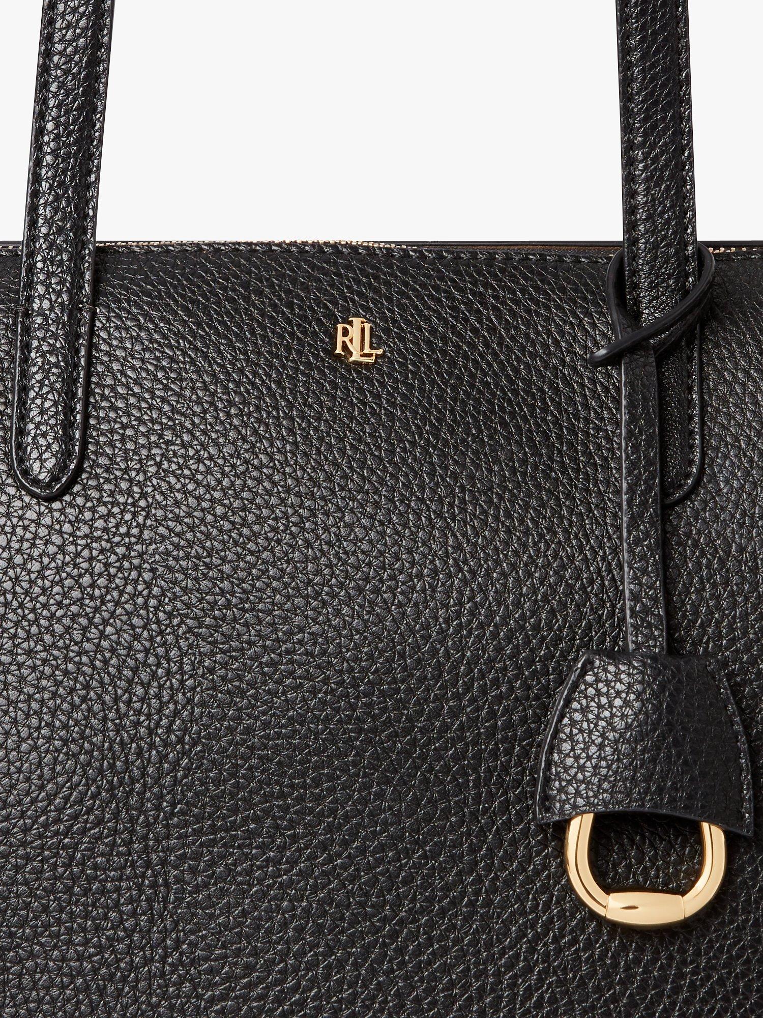 Product image 6 of 7, which shows Lauren Ralph Lauren Merrimack Keaton 26 Tote Bag, Black