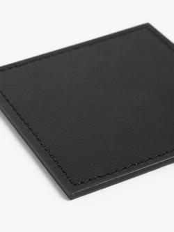 John Lewis Bonded Leather Coasters, Set of 4, Black - view 2, Black