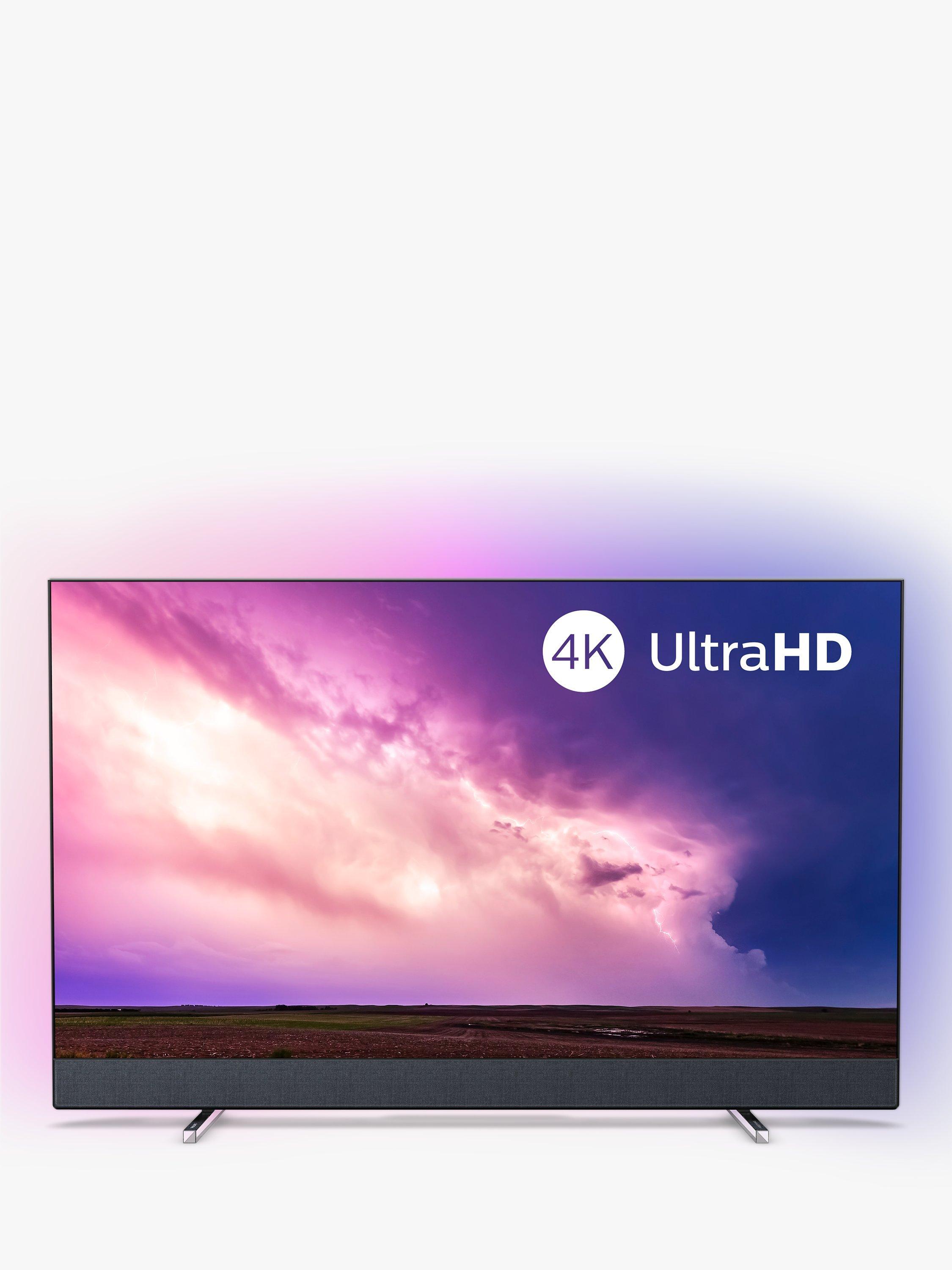 Philips 50PUS8804 (2019) LED HDR 4K Ultra HD Smart Android TV, 50” with Freeview HD, Ambilight, & Bowers & Wilkins Sound, Silver