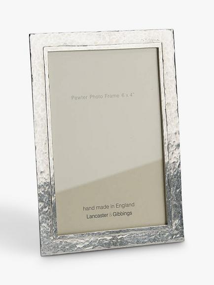 Lancaster and Gibbings Thurlestone Photo Frame, Pewter, Pewter