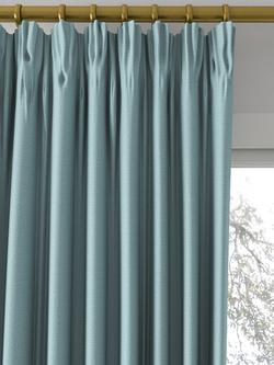 John Lewis Textured Twill Made to Measure Curtains or Roman Blind, Eucalyptus - view 2, Eucalyptus