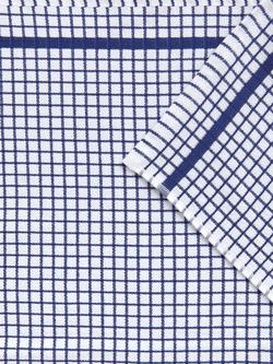John Lewis Check Terry Cotton Tea Towel - view 2, Blue