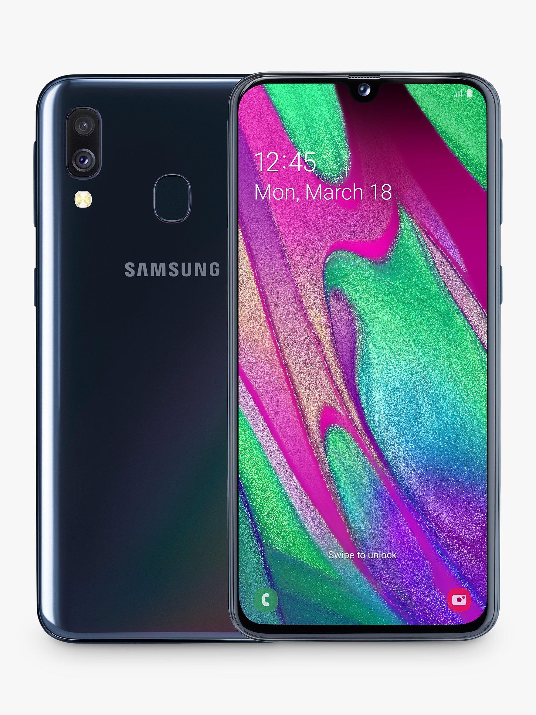 Samsung Galaxy A40, Smartphone, 4GB RAM, 5.9", 4G LTE, SIM Free, 64GB, Black