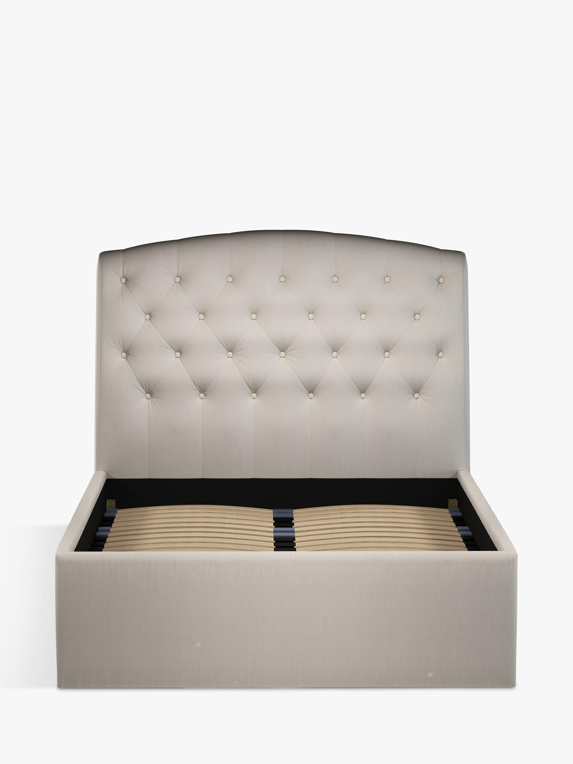John Lewis Rouen Ottoman Storage Upholstered Bed Frame Double Cotton Effect Beige
