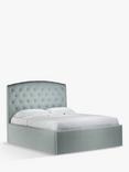 John Lewis Rouen Ottoman Storage Upholstered Bed Frame, King Size, Soft Touch Chenille Duck Egg