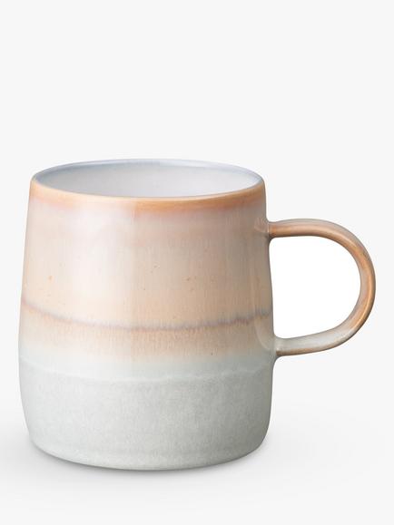 Denby Quartz Rose Stoneware Mugs, Set of 2, 350ml, Pink/Blue - view 2, Pink/Blue