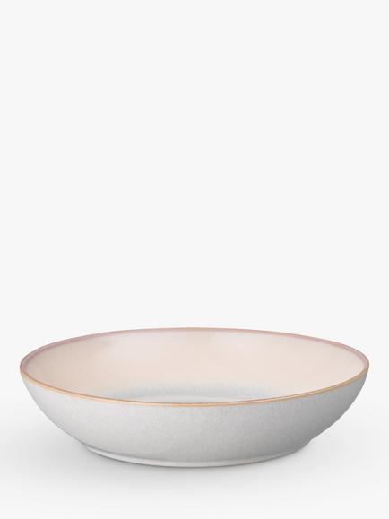 Denby Quartz Rose Stoneware Pasta Bowl, 22cm, Pink, Pink