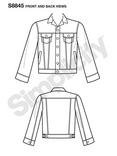 Simplicity Mimi G Style Men's and Women's Denim Jackets Sewing Pattern, 8845