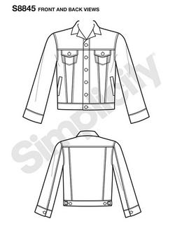 Simplicity Mimi G Style Men's and Women's Denim Jackets Sewing Pattern, 8845 - view 2, 