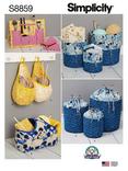 Simplicity Bags and Small Accessories Sewing Pattern, 8859, One Size