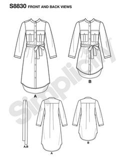 Simplicity Women's Mimi G Style Shirt Dress Paper Pattern, 8830 - view 2, 