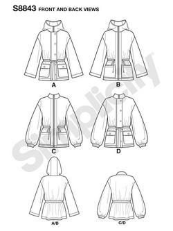 Simplicity Women's Jacket Sewing Pattern, 8843 - view 2, 