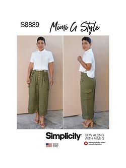 Simplicity Misses' Shirt and Wide Leg Trousers by Mimi G Style Sewing Pattern, 8889, 