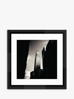 Brookpace Lascelles 'New York Chrysler Building' Framed Print & Mount, 45.5 x 45.5cm, Black/White