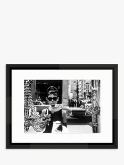 Brookpace Lascelles Audrey Hepburn 'Shopping at Tiffany's' Framed Print & Mount, 65 x 85cm, Black/White