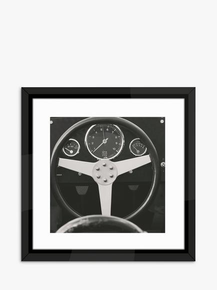 Brookpace Lascelles '1959 Porsche' Framed Print & Mount, 55.5 x 55.5cm, Black/White
